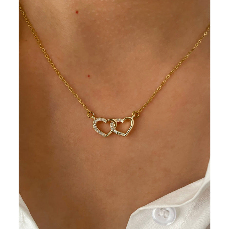 Gold Heart Cable-Chain Necklace product photo