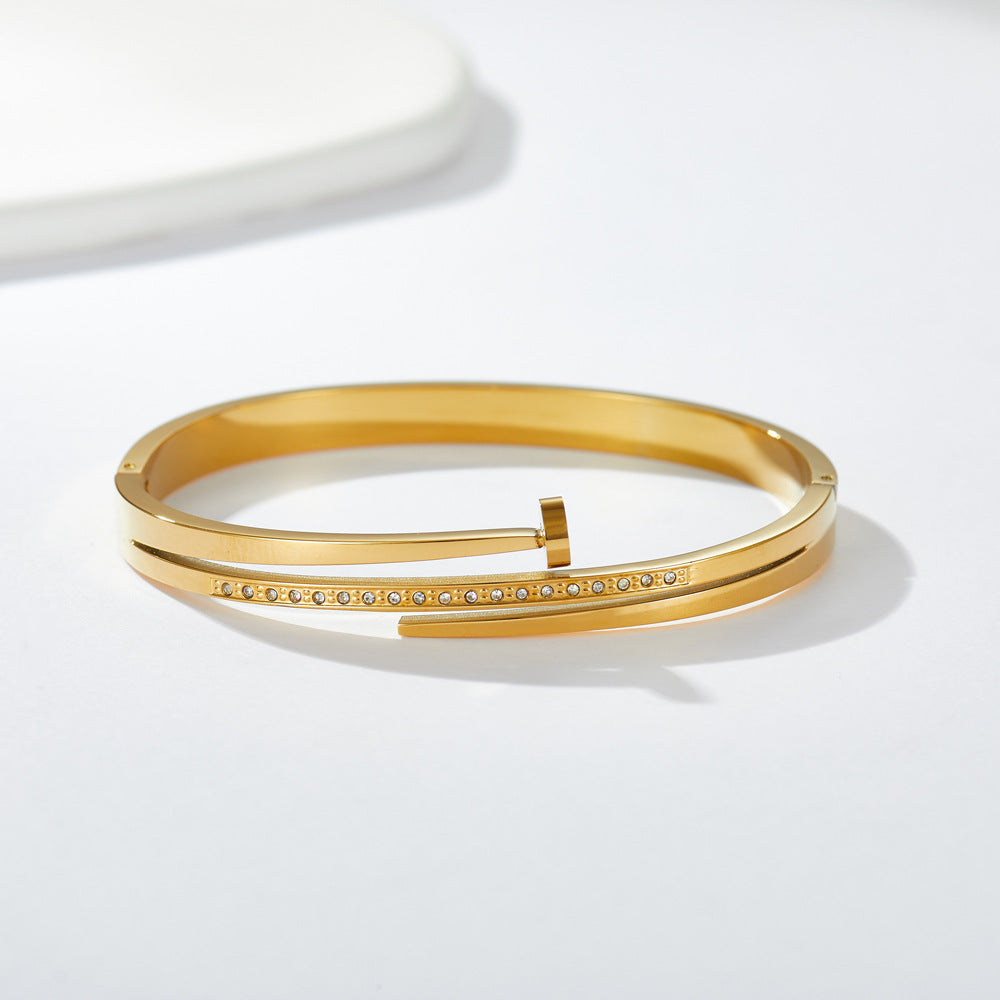 Gold Geometric Bangle product photo