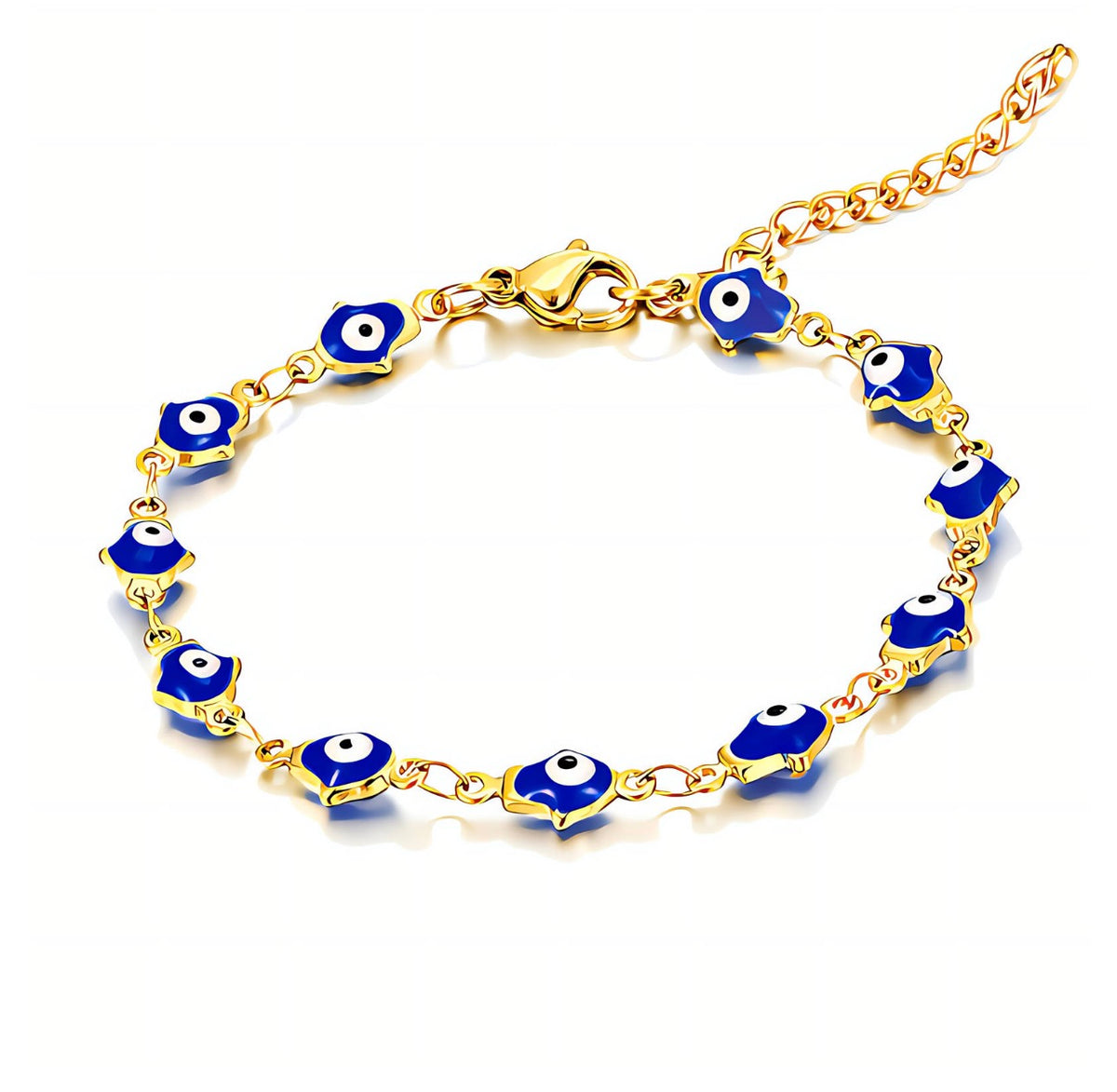 "EVIL EYES" BRACELET, 18K GOLD PLATED STEEL
 90480-0