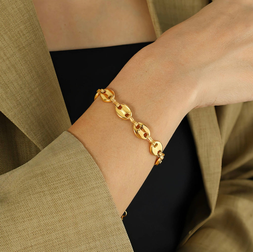 PVD GOLD-PLATED STAINLESS STEEL BRACELET - INTENSITY
 87872-0