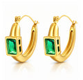EARRINGS, 18K GOLD PLATED STEEL
 90483-0