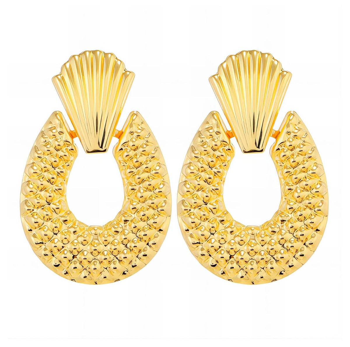 EARRINGS, 18K GOLD PLATED STEEL
 89393-0