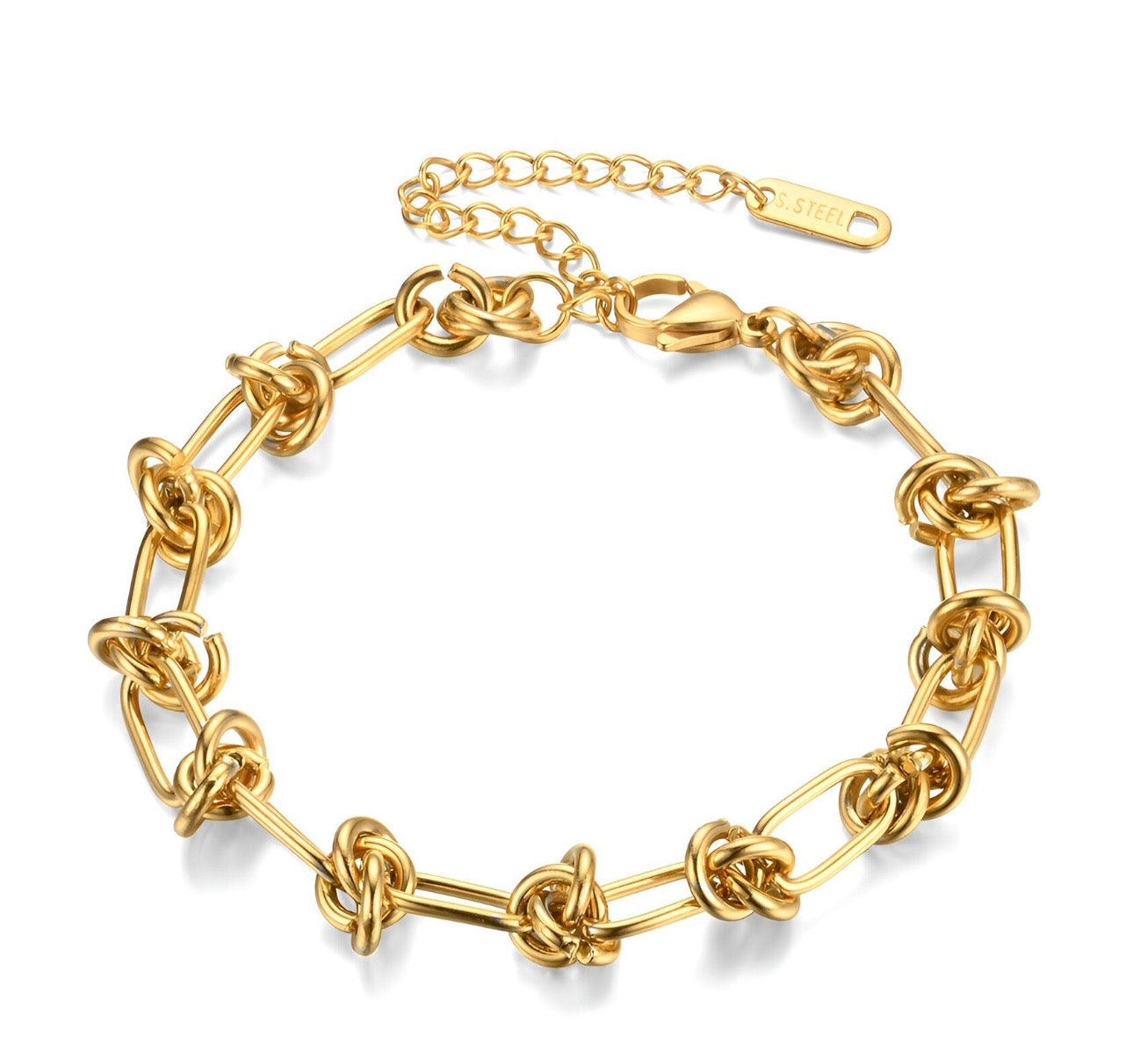 BRACELET, (Big wrist)18K GOLD PLATED STEEL 87380-0