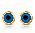 "EVIL EYES" PVD GOLD-PLATED STAINLESS STEEL EARRINGS 
 90411-0