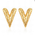 "HEARTS" EARRINGS, 18K GOLD PLATED STEEL
 91463-0
