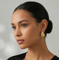 "TEARDROPS" EARRINGS, 18K GOLD PLATED STEEL 87432-0