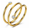 GOLD-PLATED STAINLESS STEEL FINGER RING - INTENSITY 87447-0