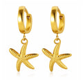 "STARFISHES" EARRINGS, 18K GOLD PLATED STEEL 90525-0