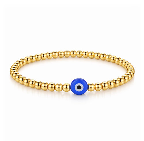 "EVIL EYE" BRACELET, 18K GOLD PLATED STEEL
87180-0