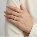 GOLD-PLATED STAINLESS STEEL FINGER RING - INTENSITY
 88245-0