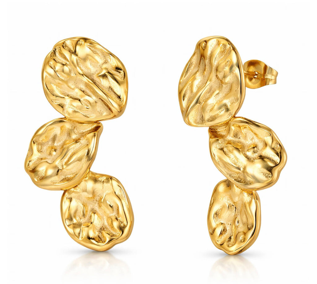 PVD GOLD-PLATED STAINLESS STEEL EARRINGS - INTENSITY 89215-0