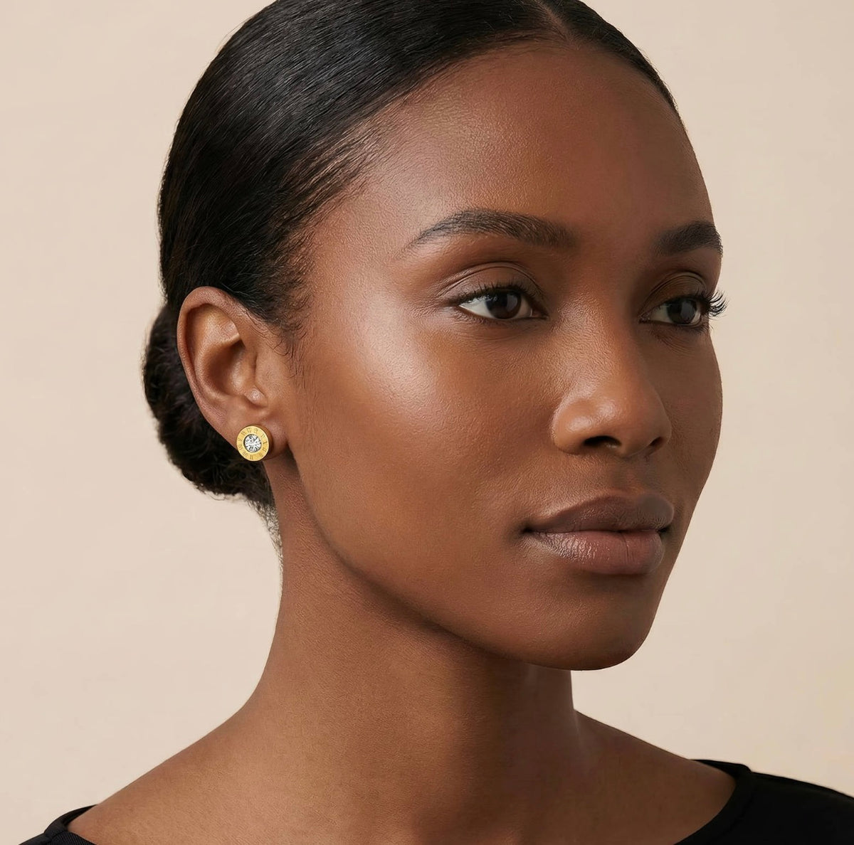 PVD GOLD-PLATED STAINLESS STEEL EARRINGS 
 88178-0