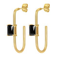 PVD GOLD-PLATED STAINLESS STEEL EARRINGS - CRYSTALLIC
 89986-0