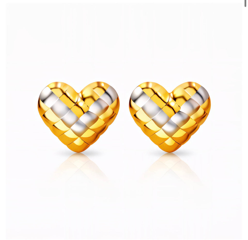 "HEARTS" EARRINGS, 18K GOLD PLATED STEEL
91523-0