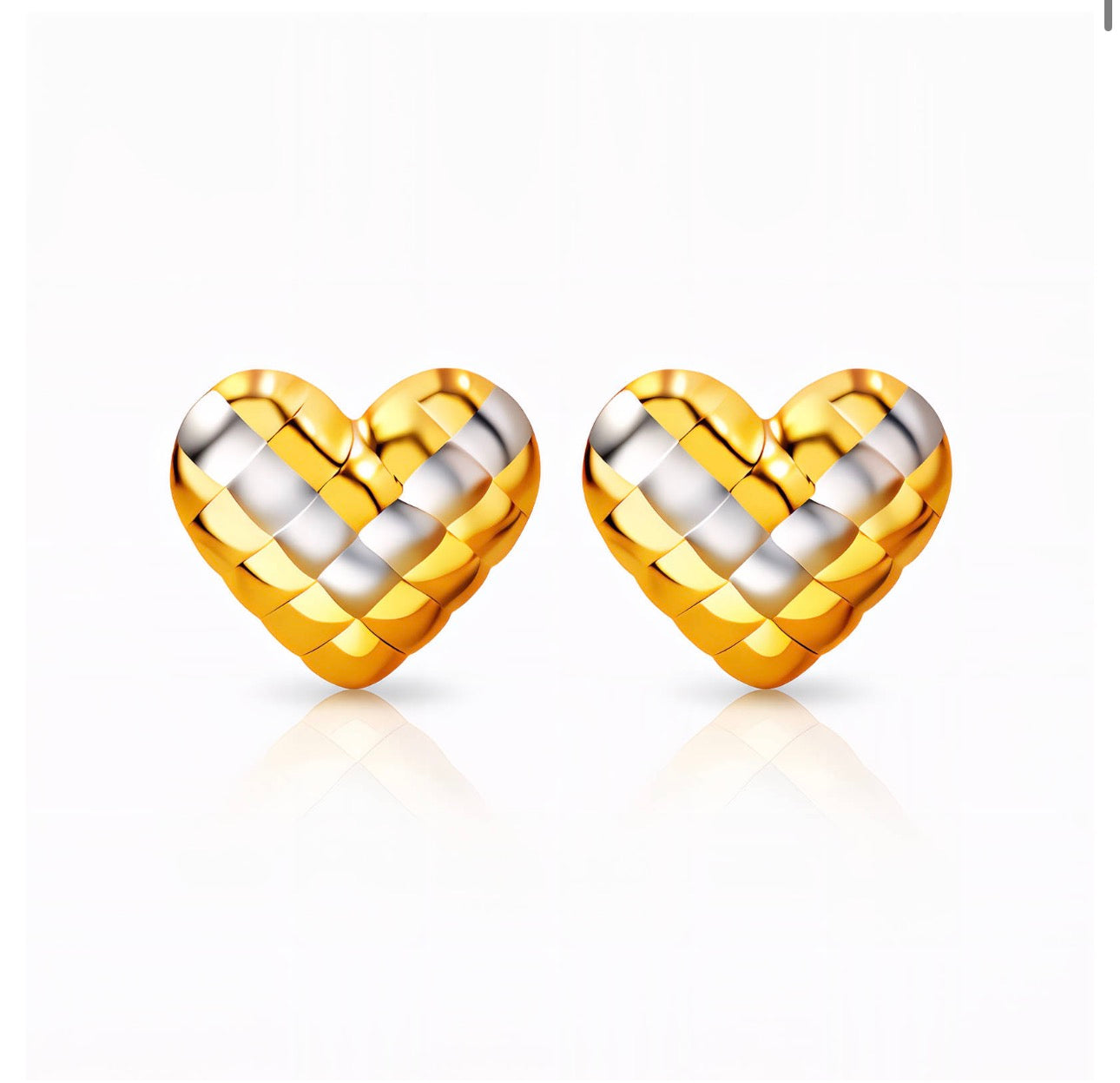 "HEARTS" EARRINGS, 18K GOLD PLATED STEEL
91523-0