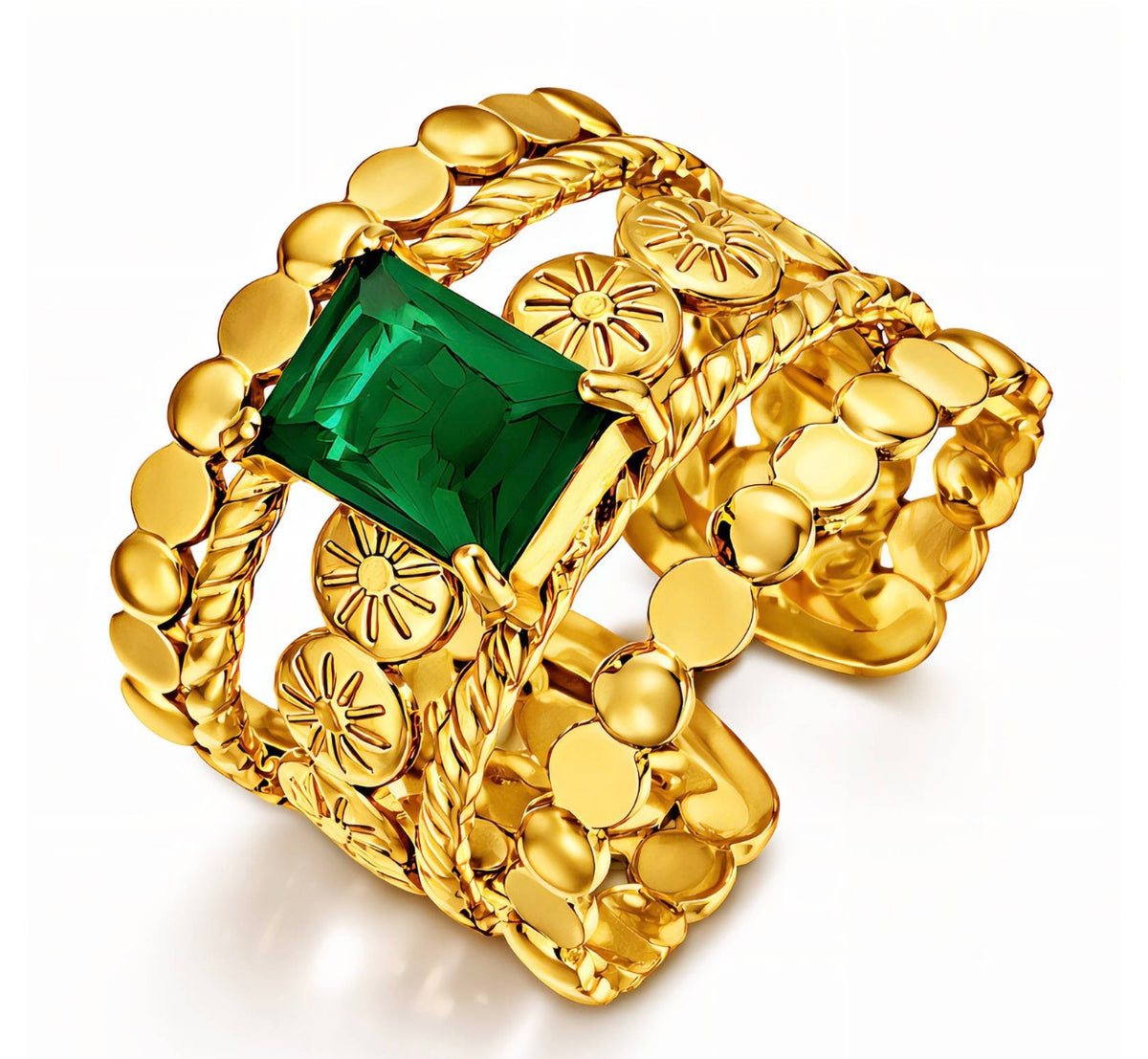 RING, 18K GOLD PLATED STEEL Adjustable 90058-0