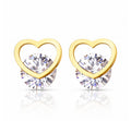 "HEARTS" PVD GOLD-PLATED STAINLESS STEEL EARRINGS 
 91289-0