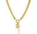 "FLOWER" PVD GOLD-PLATED STAINLESS STEEL NECKLACE 90945-0