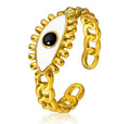"EVIL EYE" RING, 18K GOLD PLATED STEEL 88652-0