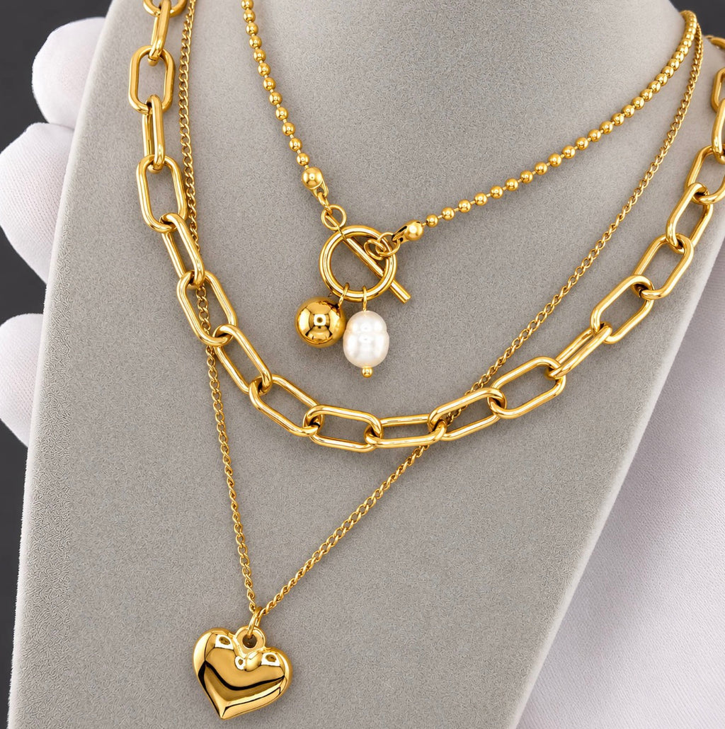 PVD GOLD-PLATED STAINLESS STEEL NECKLACE 
90371-0