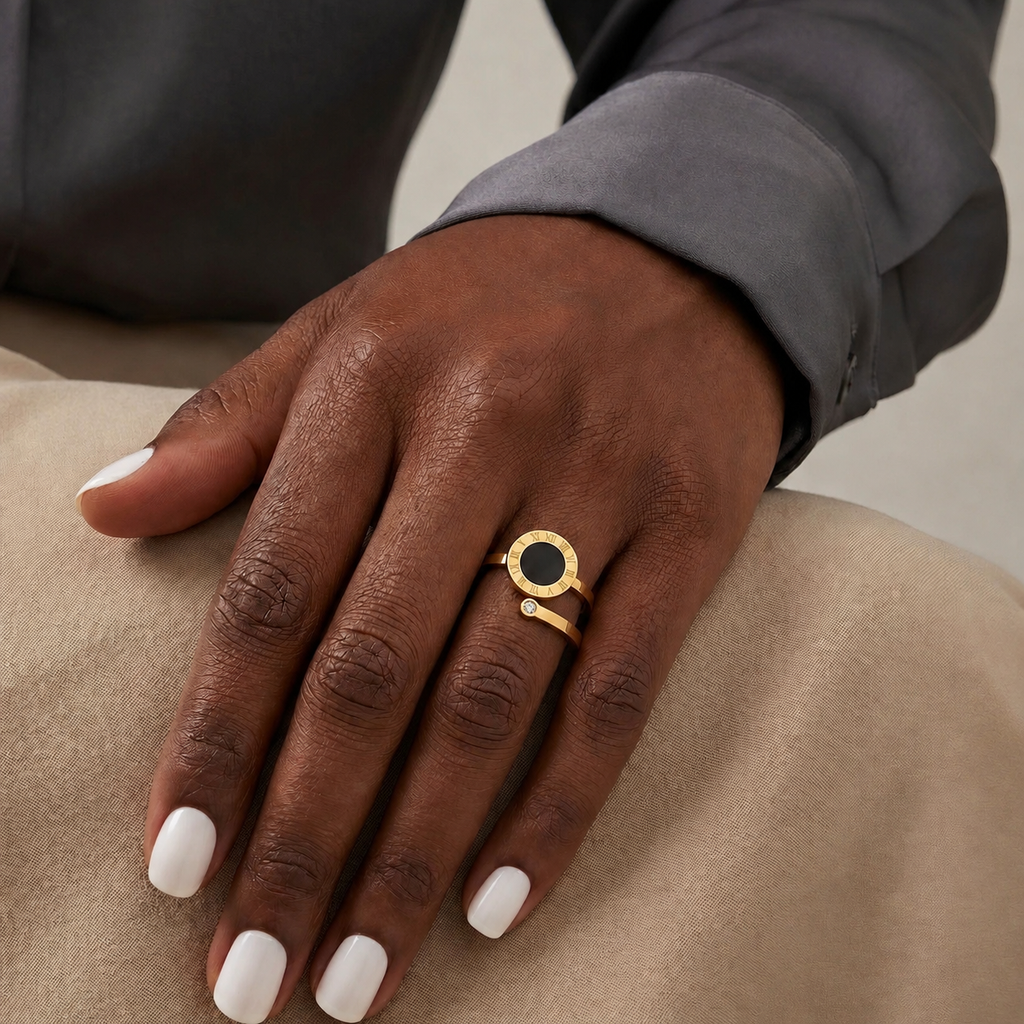 RING, 18K GOLD PLATED STEEL Adjustable 
 87830-0