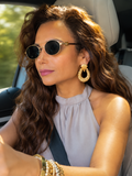 EARRINGS, 18K GOLD PLATED STEEL
 89393-0