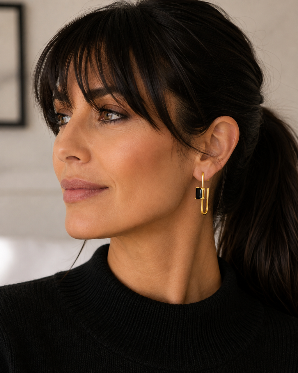 PVD GOLD-PLATED STAINLESS STEEL EARRINGS - CRYSTALLIC
 89986-0