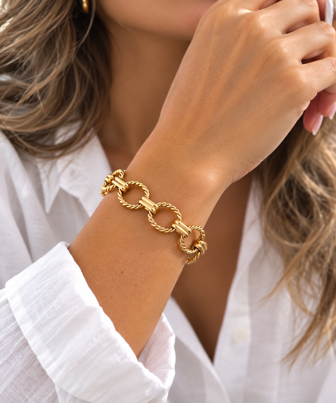 PVD GOLD-PLATED STAINLESS STEEL BRACELET 91597-0