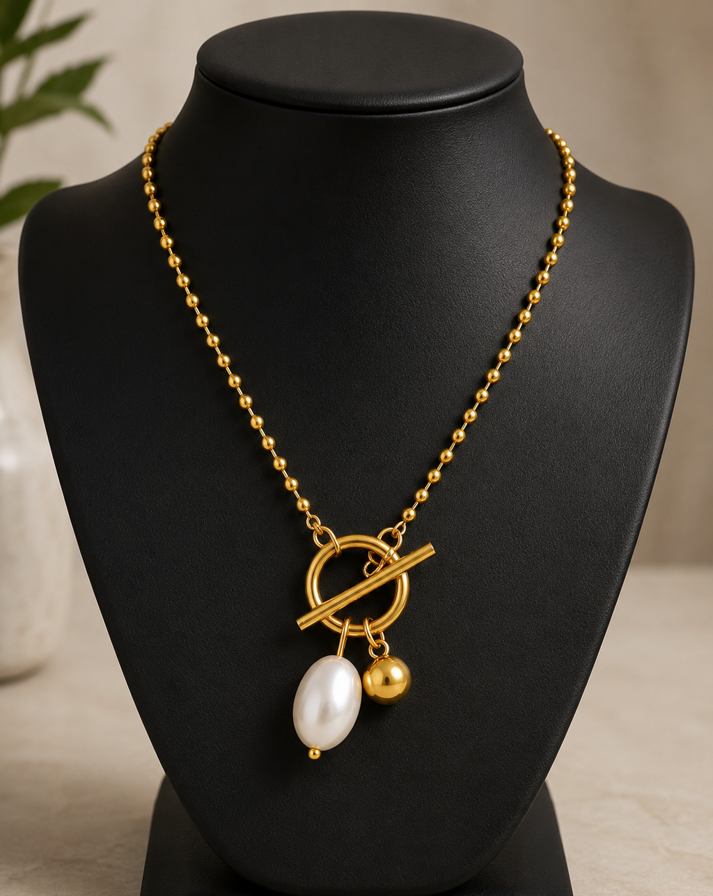 PVD GOLD-PLATED STAINLESS STEEL NECKLACE 
90371-0